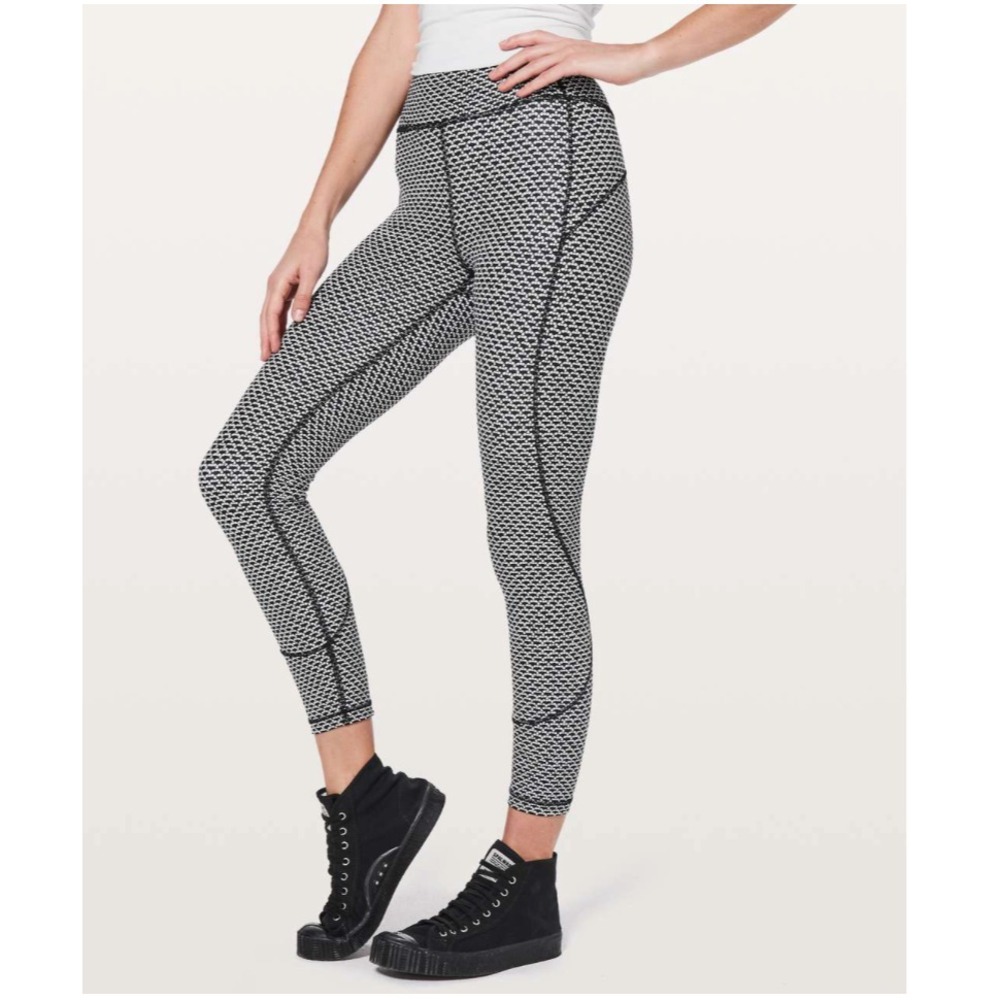 Lululemon‎ Sz 4 In Movement 7/8 Tight Leggings Everlux Monochromic Black W5BBQS